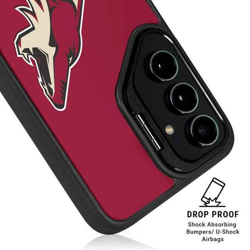 NHL Arizona Coyotes Solid Background Galaxy S24 Plus Kickstand Case